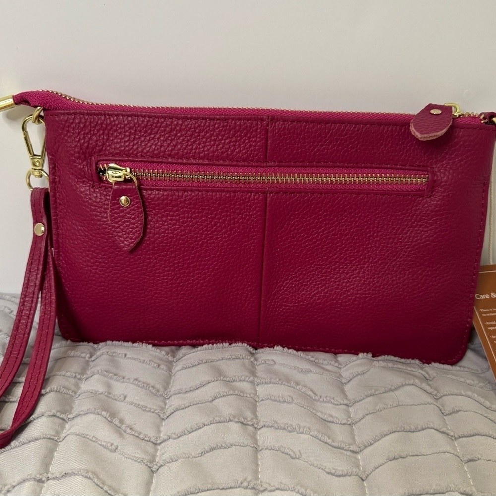 Uromee Wristlet Wallet Clutch Purse.  Dark pink removable chain - Picture 4 of 12